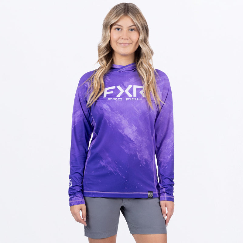 Chargez l'image dans la visionneuse de la galerie, DerbySwellAirUPF_PO_Hoodie_W_Amethyst_252261-_8400_front
