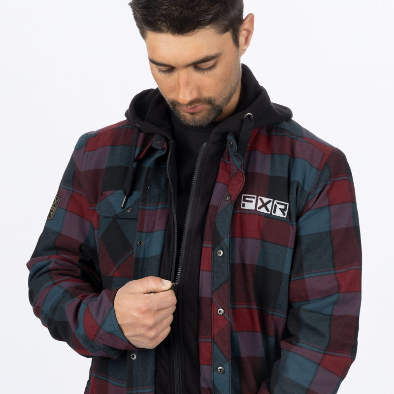 Chargez l'image dans la visionneuse de la galerie, UnisexTimberInsulatedFlannel_Jacket_DrkStlMerlot_SKU_231117_0327_Extra2
