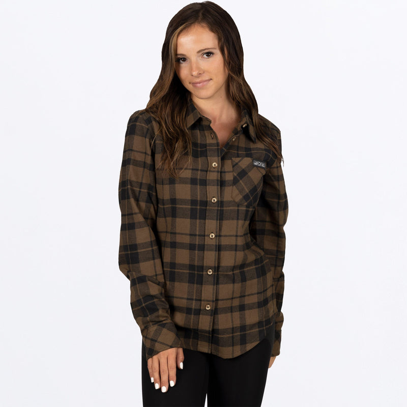 Chargez l'image dans la visionneuse de la galerie, TimberFlannel_Shirt_W_BronzeBlack_231209-_3810_front
