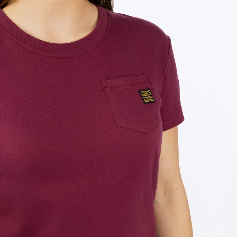 Chargez l'image dans la visionneuse de la galerie, WorkPocketPrem_Boyfriend_TShirt_W_Merlot_241416-_2700_side
