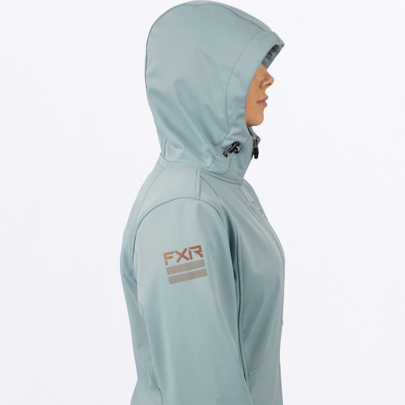 Chargez l'image dans la visionneuse de la galerie, Ridge_Softshell_Hoodie_W_LtSteelBlack_232200-_0310_SideDetail
