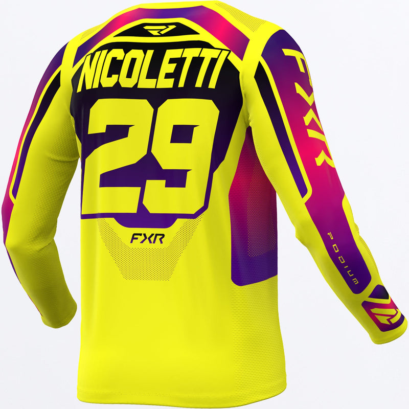 Chargez l'image dans la visionneuse de la galerie, CustomPodiumRelayMX_Jersey_YellowRazzBlack_SKU_263341-_6028_Extra
