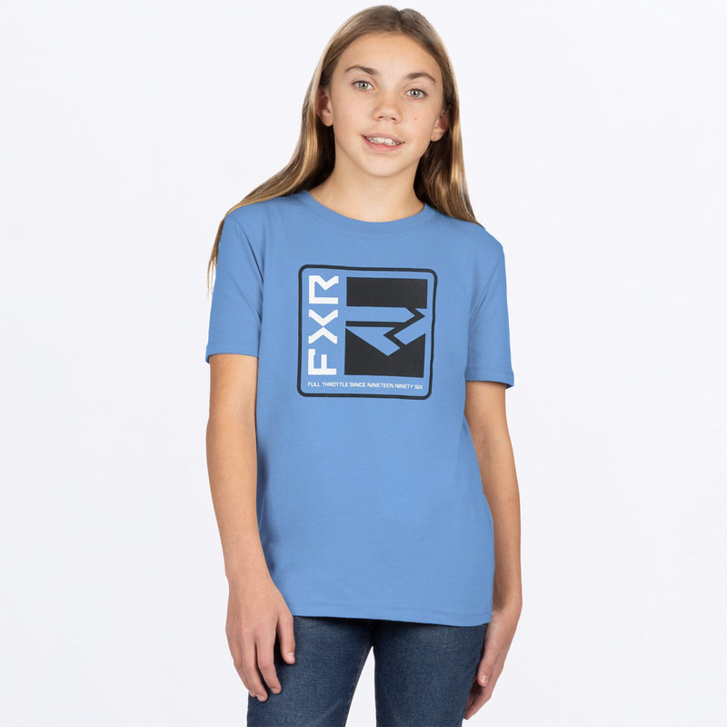 Chargez l'image dans la visionneuse de la galerie, Broadcast_PremiumTShirt_Y_TranquilBlueBlack_242285-_4110_Front
