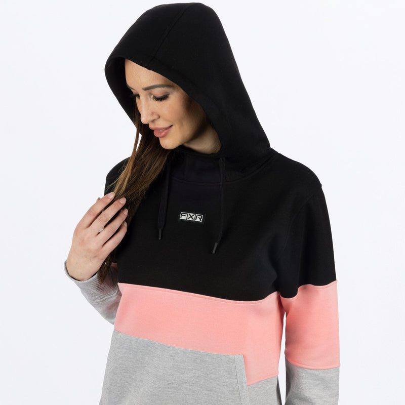 Chargez l'image dans la visionneuse de la galerie, Stripe_PO_Hoodie_W_BlackMutedMelon_241218-_1093_side

