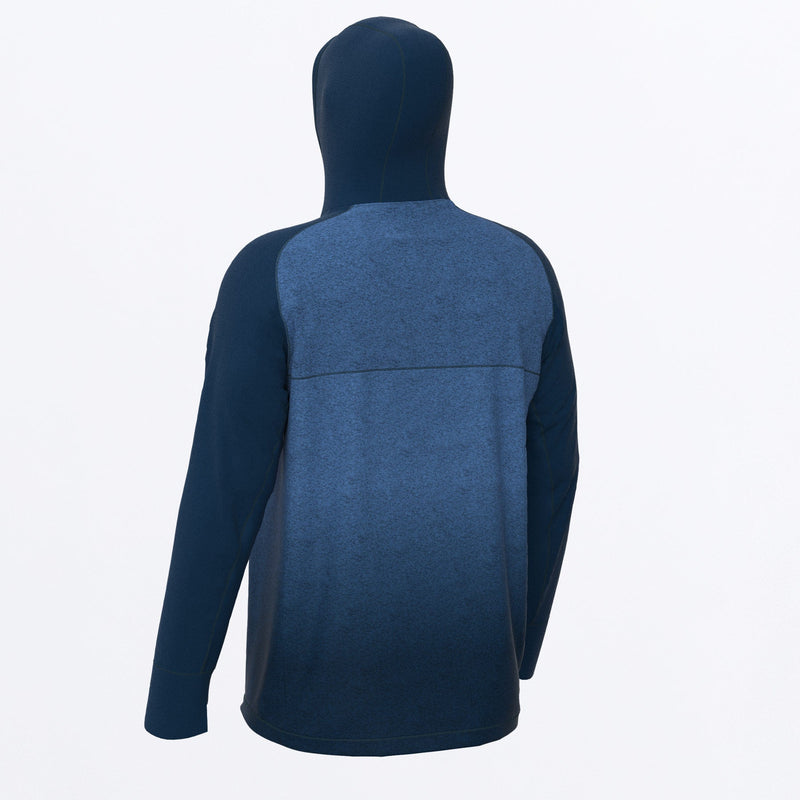 Chargez l'image dans la visionneuse de la galerie, Tournament_Pro_Hybrid_UPF_Pullover_Hoodie_M_BlueHeatherDarkSteel_232090_4103_back
