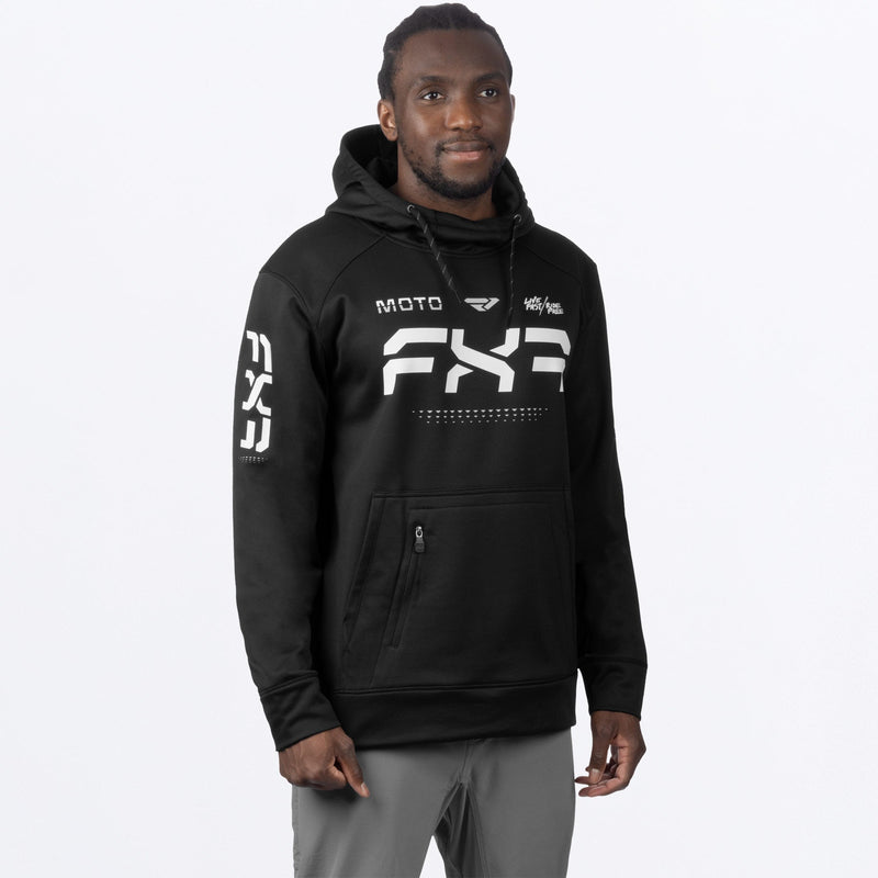 Chargez l'image dans la visionneuse de la galerie, Moto_Tech_POHoodie_M_BlackWhite_241122-_1001_front

