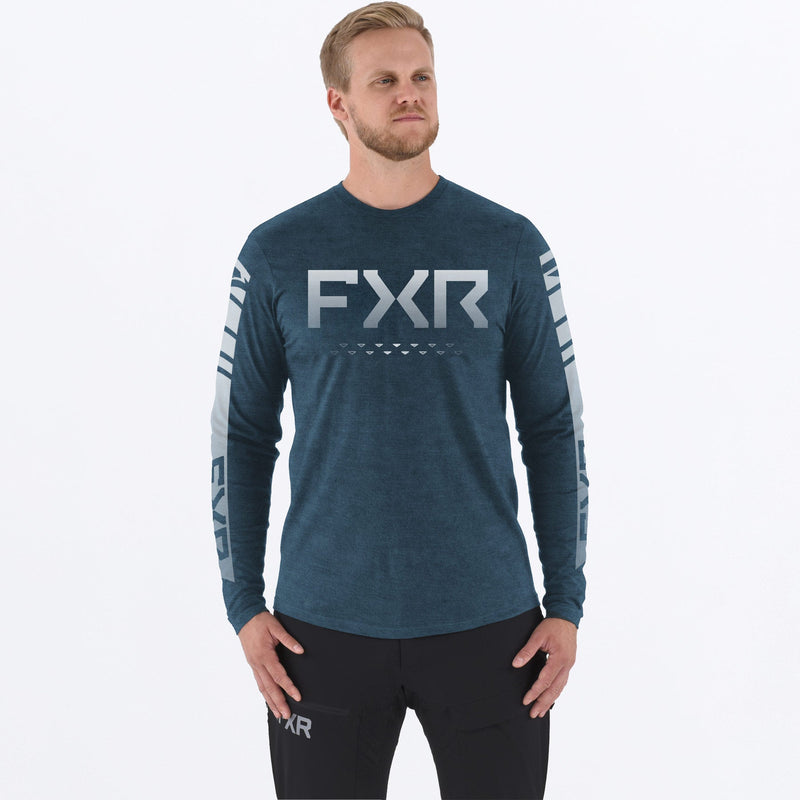 Chargez l'image dans la visionneuse de la galerie, MHeliumTechLongsleeve_Jersey_SteelHeatherGrey_SKU_231360-_0305_Front
