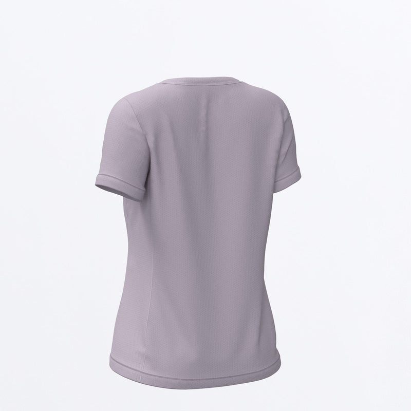 Chargez l'image dans la visionneuse de la galerie, BreezyUPF_VNeckTShirt_W_DustyLilacMutedGrape_242259-_8784_back
