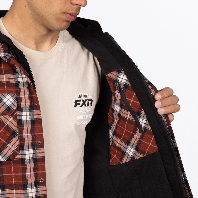 Chargez l'image dans la visionneuse de la galerie, MInsulatedHDFlannel_Jacket_MaroonNavy_SKU_271117-_2545_Extra5
