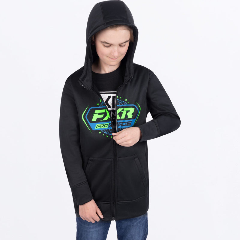 Chargez l'image dans la visionneuse de la galerie, RaceDiv_TechZip_Hoodie_Y_BlackLime_251502-_1070_side
