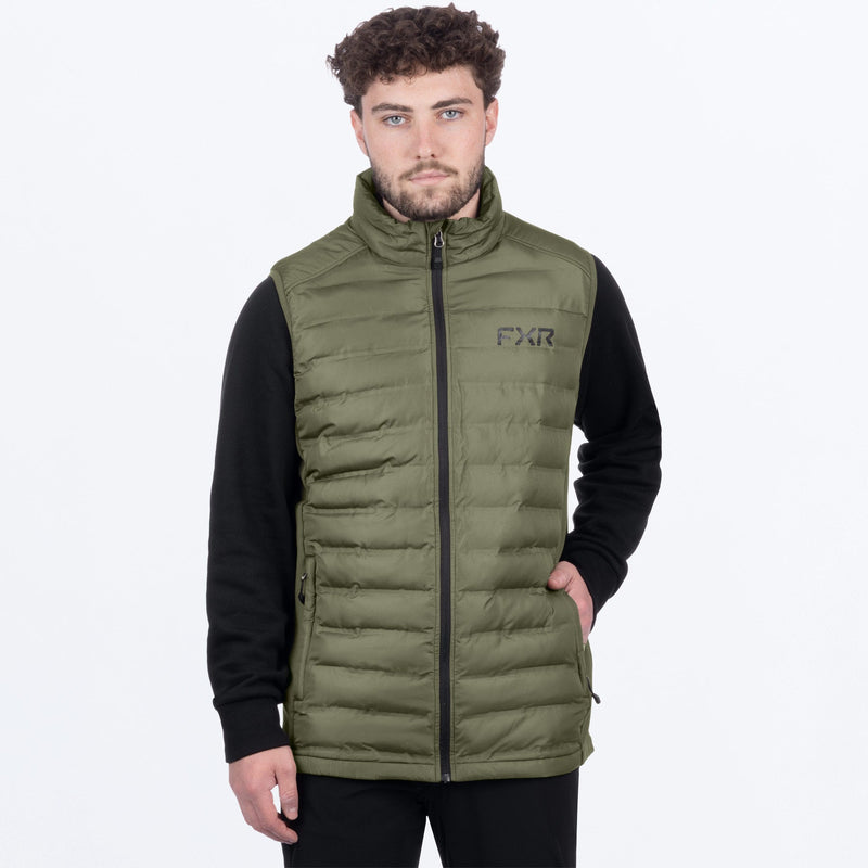 Chargez l'image dans la visionneuse de la galerie, MPodiumHybridQuilted_Vest_Moss_SKU_261104-_7900_Front
