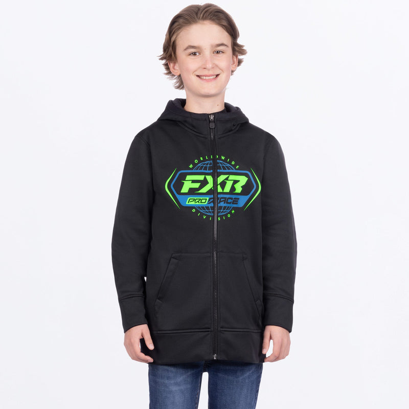 Chargez l'image dans la visionneuse de la galerie, RaceDiv_TechZip_Hoodie_Y_BlackLime_251502-_1070_Front

