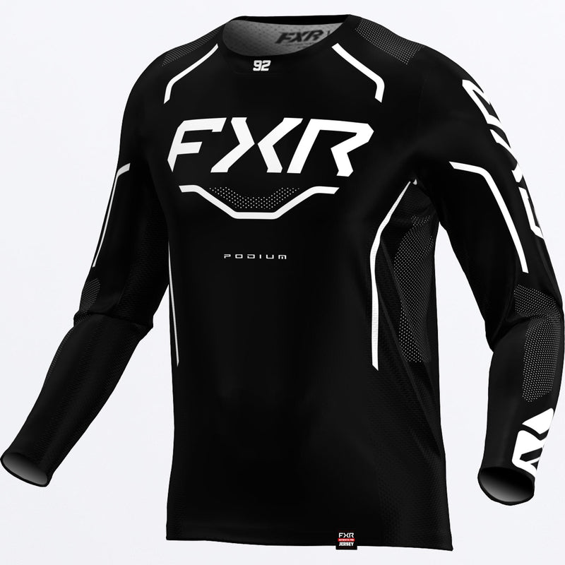 Chargez l'image dans la visionneuse de la galerie, CustomYthPodiumMX_Jersey_BlackWhite_SKU_263312-_1001_Front
