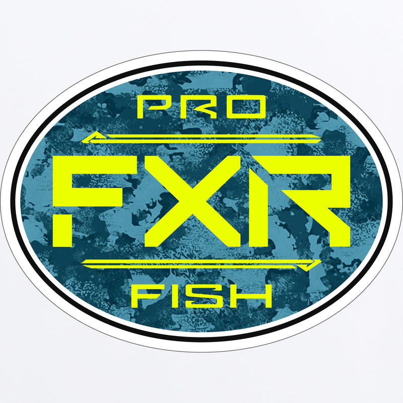 Chargez l'image dans la visionneuse de la galerie, Pro_Fish_Round_Sticker_3_BluecamoHivis_231679_4165_Front
