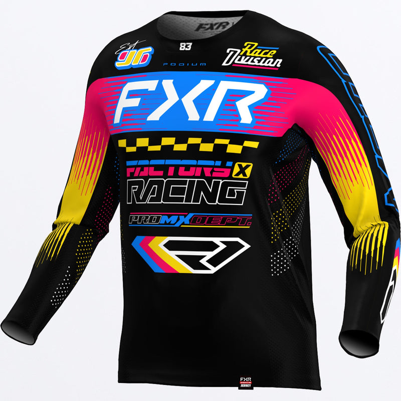 Chargez l'image dans la visionneuse de la galerie, CustomYthPodiumMX_Jersey_BlackBlueRazz_SKU_263312-_1040_Front
