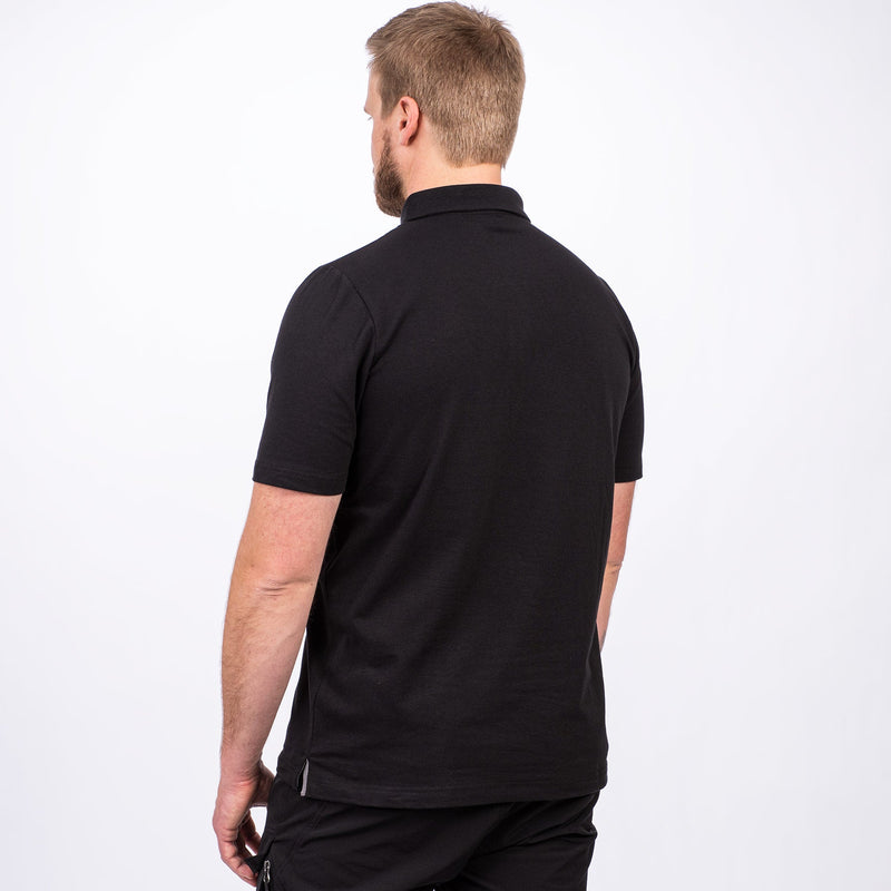 Chargez l'image dans la visionneuse de la galerie, EvoTechPoloShirt_M_BlackGrey_201360-_1007_back
