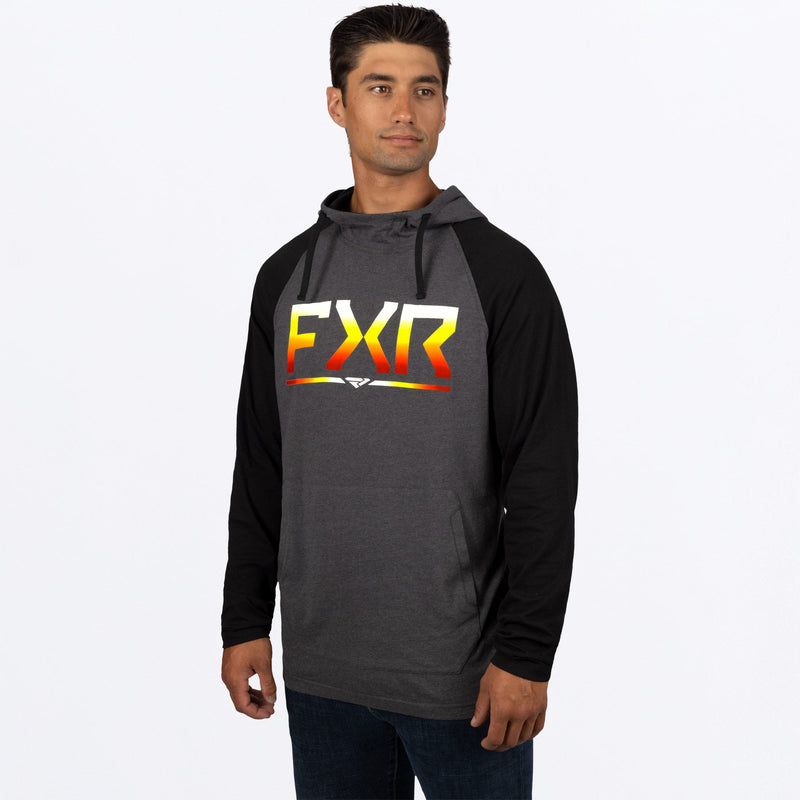 Chargez l'image dans la visionneuse de la galerie, TrainerPremiumPOHoodie_M_CharHeatherInferno_231323-_0626_front
