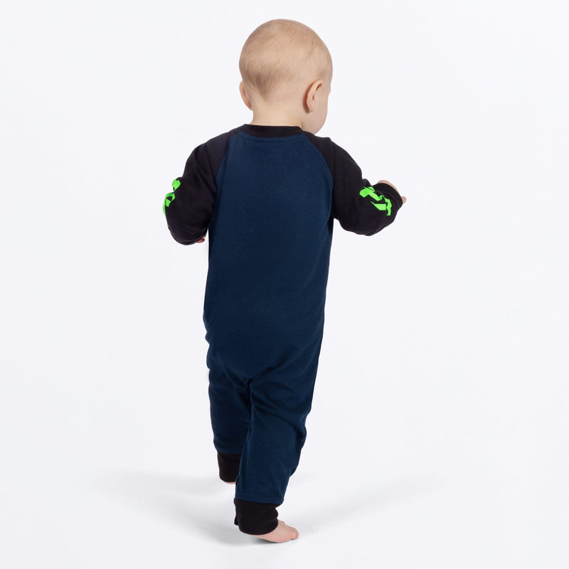 Chargez l'image dans la visionneuse de la galerie, Infant_RaceDiv_Onesie_Y_MidnightLime_251537-_4770_back
