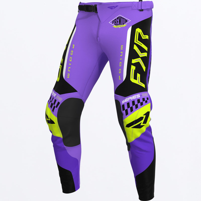 Chargez l'image dans la visionneuse de la galerie, YthPodiumGladiatorMX_Pant_PurpleBlackHiVis_SKU_263364-_8010_Front
