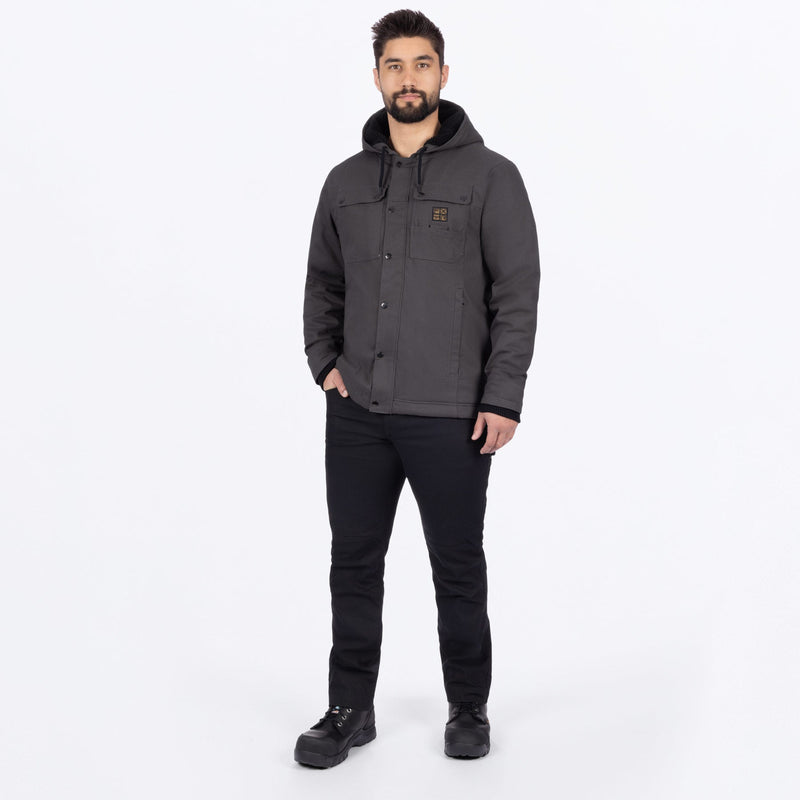 Chargez l'image dans la visionneuse de la galerie, UnisexRoughneckCanvas_Jacket_Asphalt_SKU_242061-_0800_Extra1
