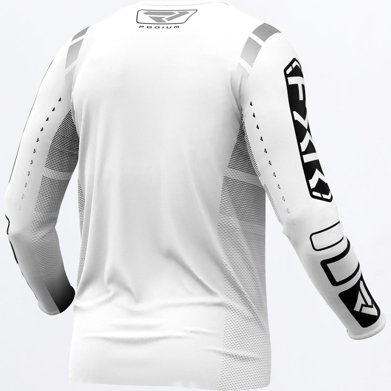 Chargez l'image dans la visionneuse de la galerie, Podium_MXJersey_WhiteBlk_253325-_0110_back
