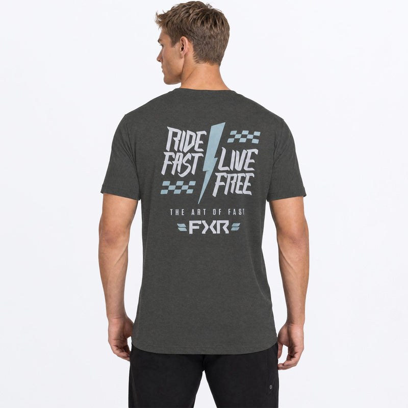 Chargez l'image dans la visionneuse de la galerie, MRideFastLiveFreePremium_T-Shirt_CharBlue_SKU_262021-_0840_Extra
