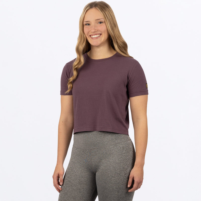 Chargez l'image dans la visionneuse de la galerie, Align_CropTShirt_W_MutedGrape_232235-_8400_front
