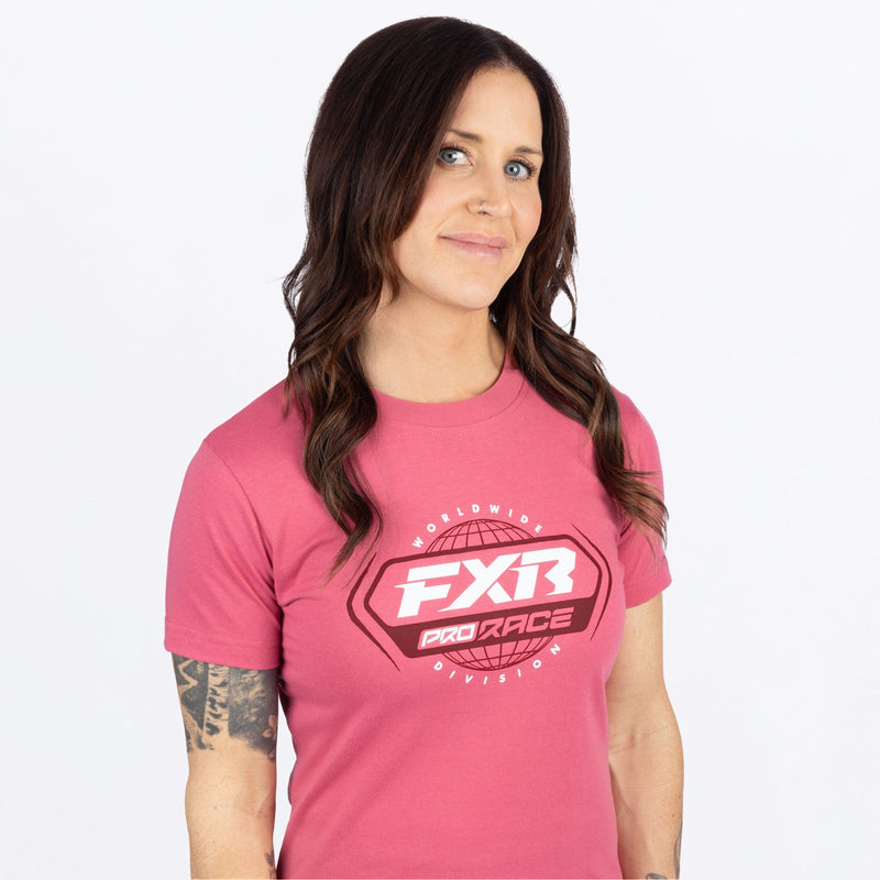 Chargez l'image dans la visionneuse de la galerie, RaceDivPrem_TShirt_W_AstroDustMerlot_251415-_9827_side
