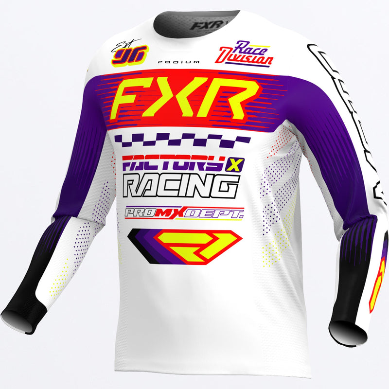 Chargez l'image dans la visionneuse de la galerie, YthPodiumMX_Jersey_WhitePurpleRed_SKU_263314-_0180_Front
