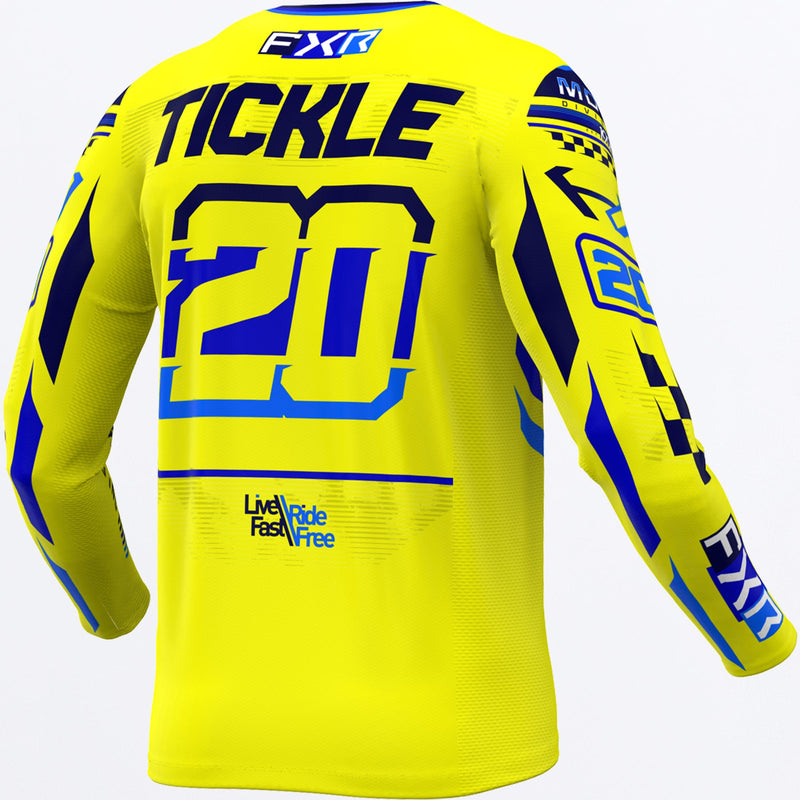 Chargez l'image dans la visionneuse de la galerie, CustomPodiumGladiator_MXJersey_YellowNavyBlue_253338-_6045_back
