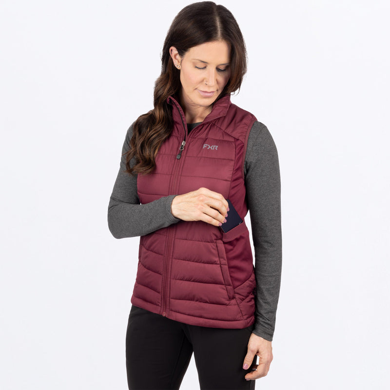 Chargez l'image dans la visionneuse de la galerie, Phoenix_Quilted_Vest_W_Merlot_241205-_2700_side
