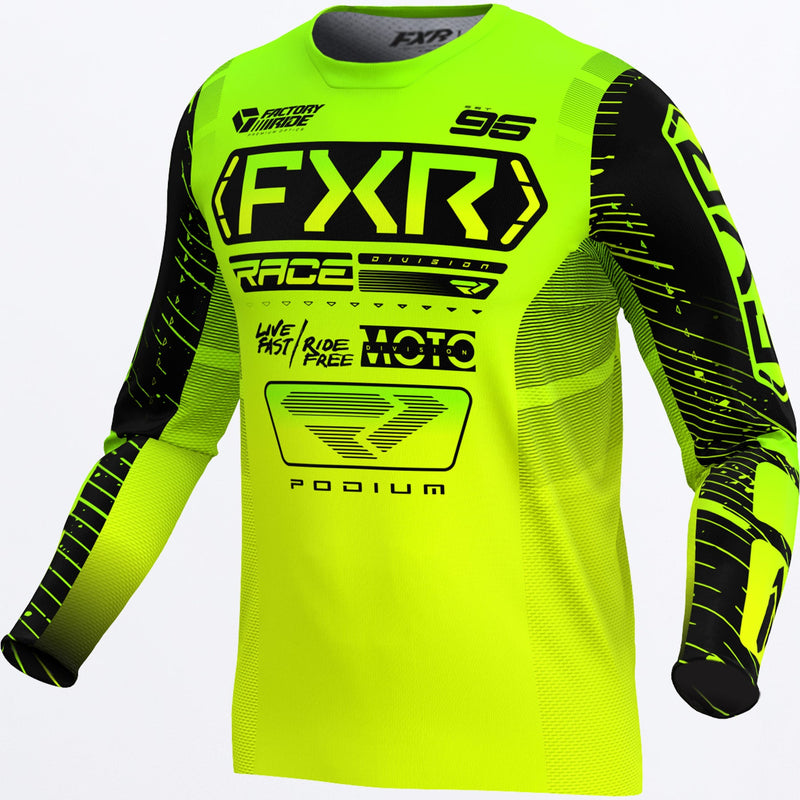 Chargez l'image dans la visionneuse de la galerie, Podium_MXJersey_HiVisLimeBlk_253325-_6570_front

