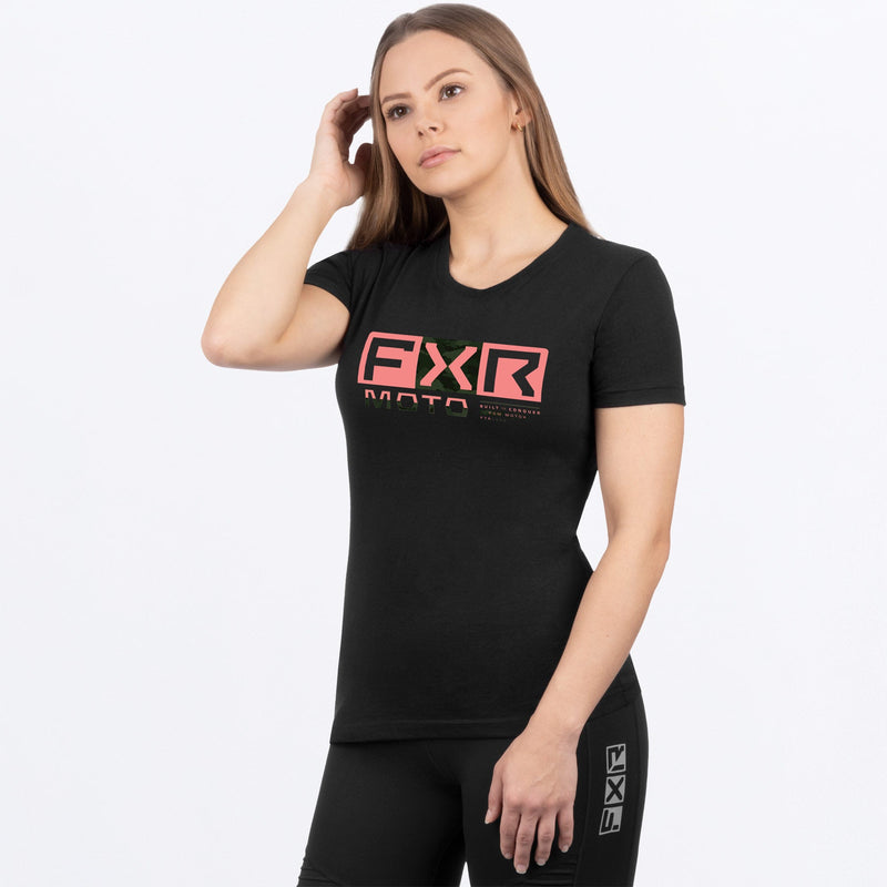 Chargez l'image dans la visionneuse de la galerie, Moto_PremiumTShirt_W_BlackArmyCamo_242224-_1076_Front
