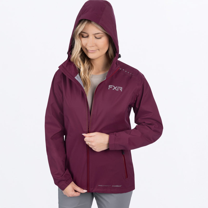 Chargez l'image dans la visionneuse de la galerie, AdventureLiteTriLaminate_Jacket_W_Merlot_242206-_2700_side
