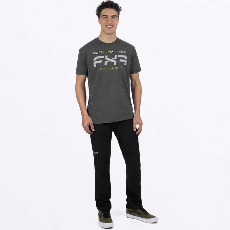 Chargez l'image dans la visionneuse de la galerie, MOTO_Prem_Shirt_M_CharHeatherHiVis_241314_0665_frontFULL
