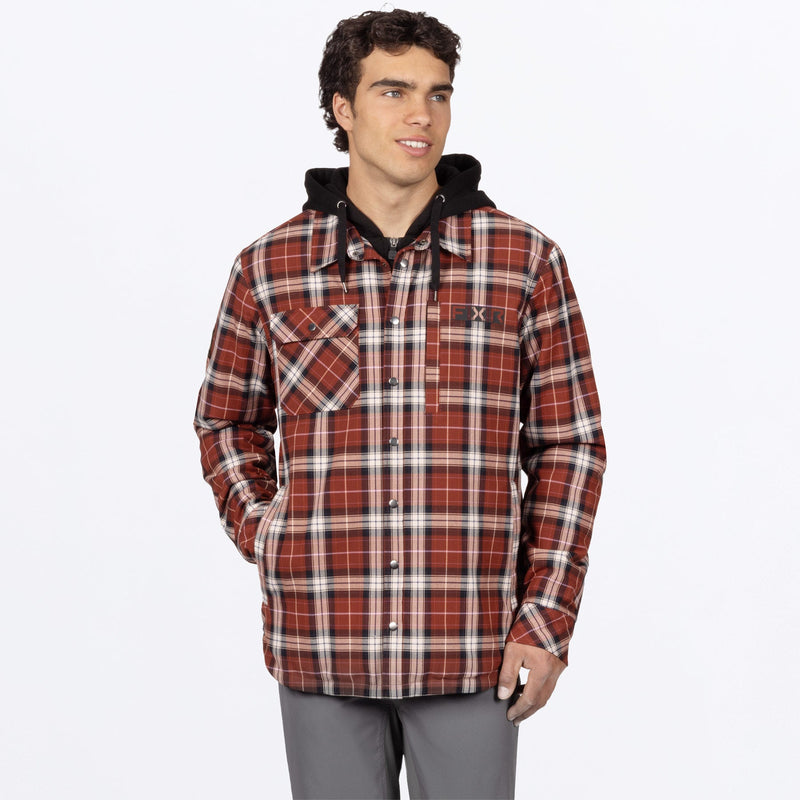 Chargez l'image dans la visionneuse de la galerie, MInsulatedHDFlannel_Jacket_MaroonNavy_SKU_271117-_2545_Front
