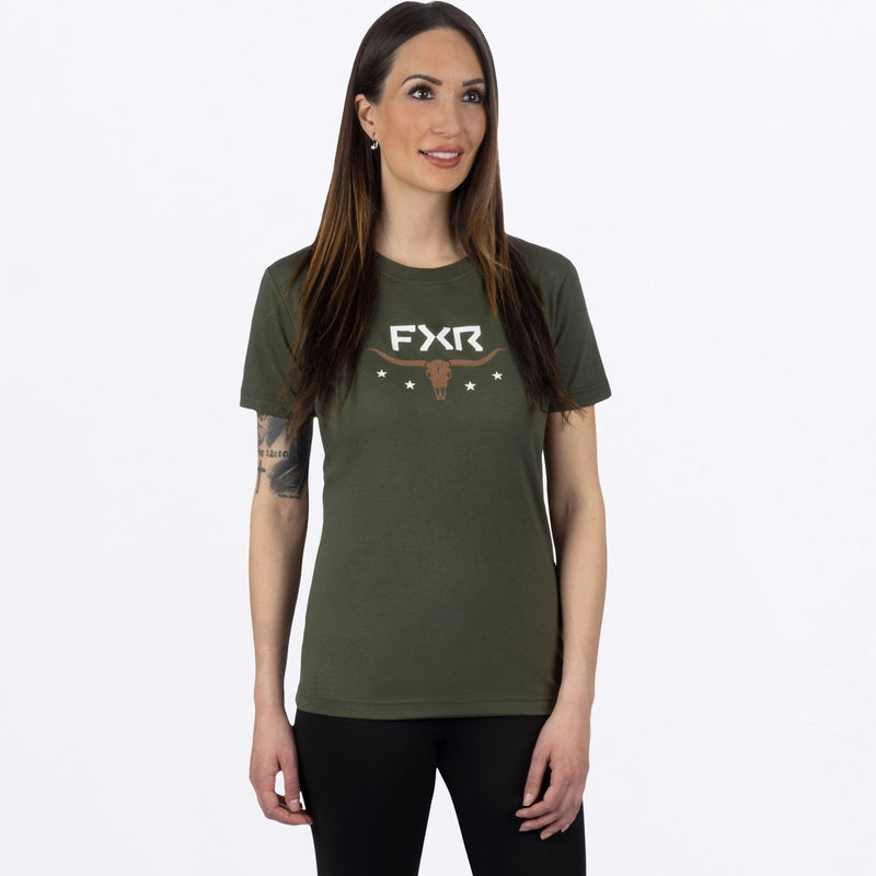 Chargez l'image dans la visionneuse de la galerie, AntlerPrem_TShirt_W_ArmyHeatherBone_241413-_7601_Front
