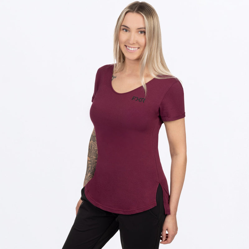 Chargez l'image dans la visionneuse de la galerie, Lotus_TShirt_W_Merlot_242255-_2700_side
