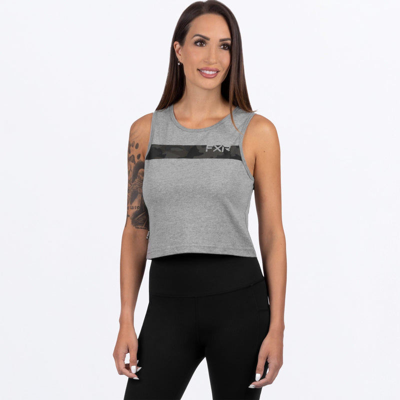 Chargez l'image dans la visionneuse de la galerie, AlignCrop_Tank_W_GreyHeatherArmyCamo_242236-_0776_front

