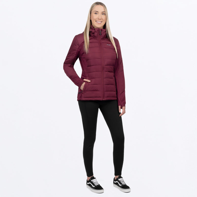 Chargez l'image dans la visionneuse de la galerie, Phoenix_QuiltedHoodie_W_Merlot_241206-_2700_frontFULL
