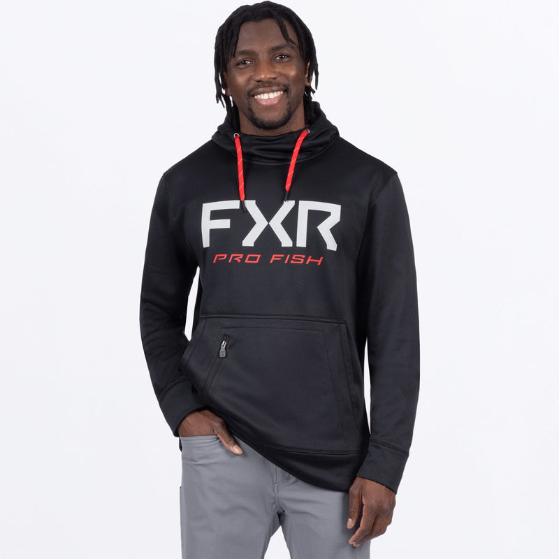 Chargez l'image dans la visionneuse de la galerie, ProFishTech_PO_Hoodie_M_BlackRed_252037-_1020_front
