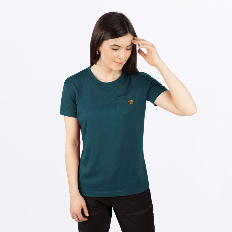 Chargez l'image dans la visionneuse de la galerie, WorkPocketPrem_Boyfriend_TShirt_W_DarkSteelHeather_241416-_0303_side
