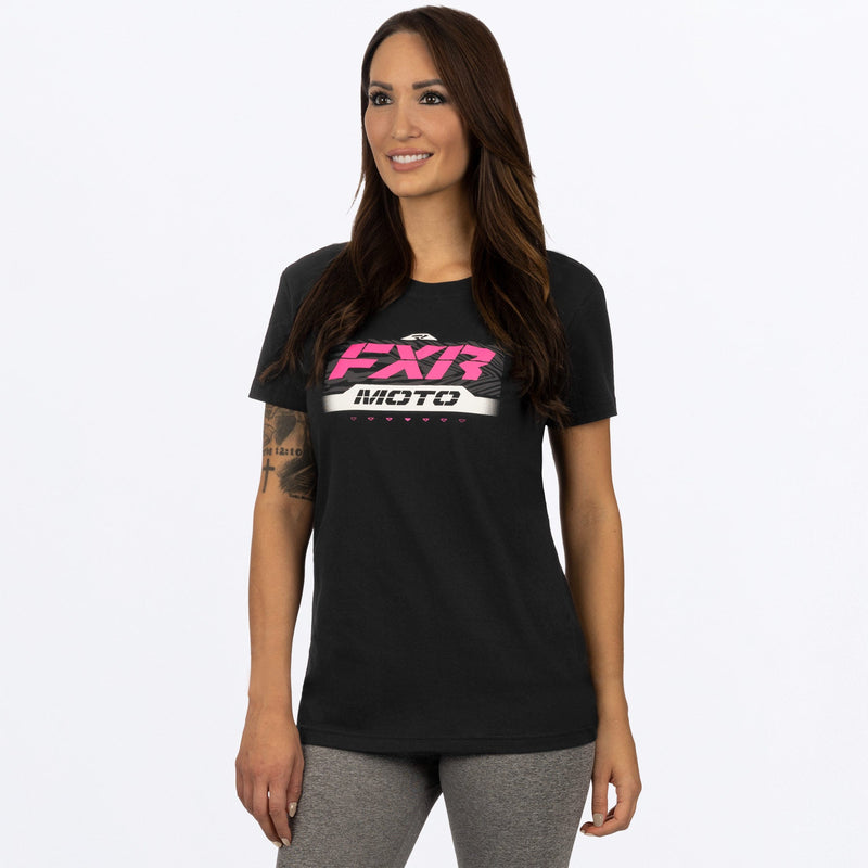Chargez l'image dans la visionneuse de la galerie, Moto_Premium_Boyfriend_W_TShirt_BlackEPink_232224_1094_front
