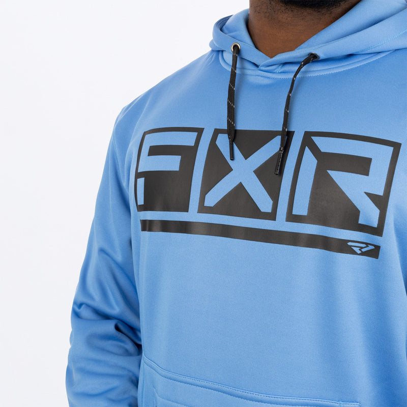 Chargez l'image dans la visionneuse de la galerie, PodiumTech_POHoodie_M_TranquilBlueBlack_232038-_4010_FrontDetail
