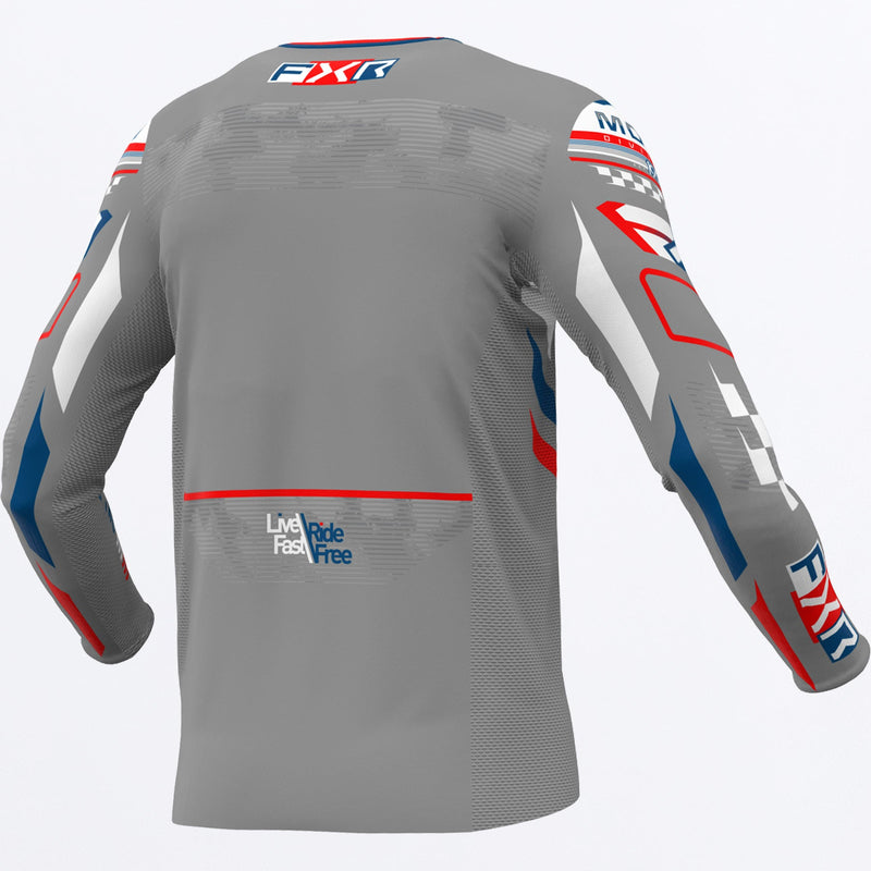 Chargez l'image dans la visionneuse de la galerie, Podium_GLADIATOR_MXJersey_GreyWhiteRed_253335-_0501_back
