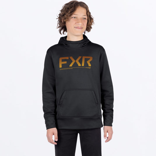YthRaceDivisionTechPO_Hoodie_BlackOrange_SKU_271505-_1062_Front