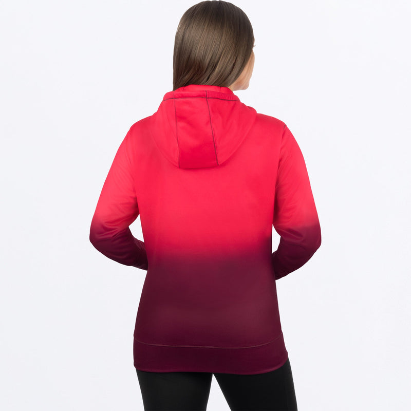 Chargez l'image dans la visionneuse de la galerie, PodiumTech_PO_Hoodie_W_RazzMerlotFade_241215-_2827_Back
