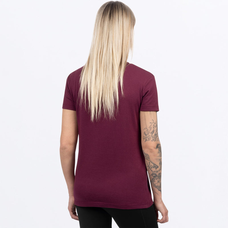 Chargez l'image dans la visionneuse de la galerie, Antler_PremiumTShirt_W_MerlotBlack_251413-_2710_back**hover**
