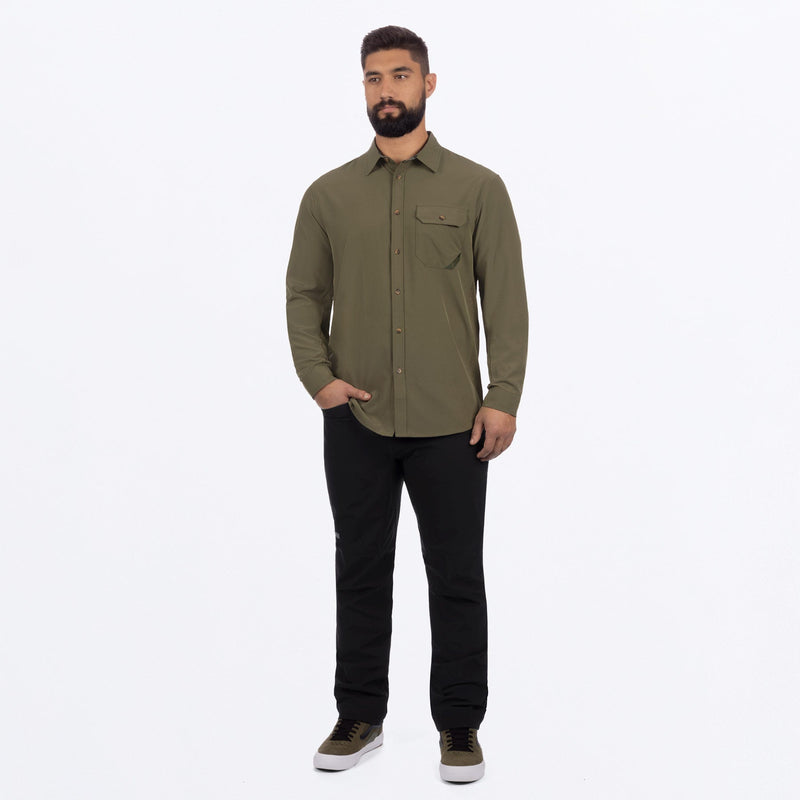 Chargez l'image dans la visionneuse de la galerie, MBreezePerformanceUPFLongsleeve_Shirt_MossArmy_SKU_262043-_7975_Extra1

