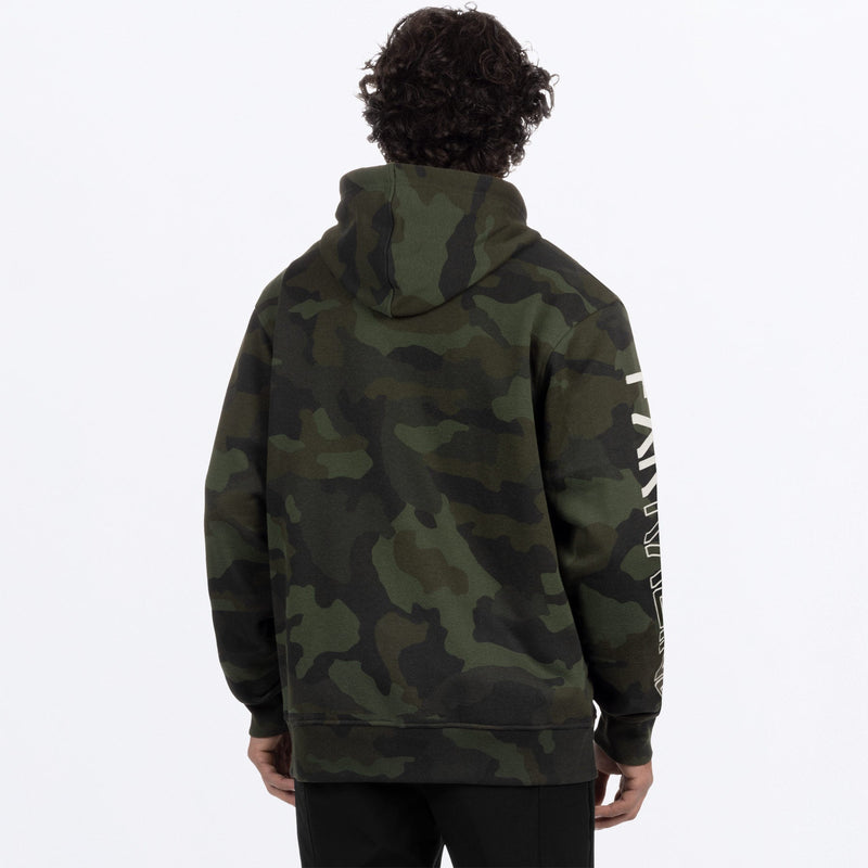 Chargez l'image dans la visionneuse de la galerie, ClutchCottonZipHoodie_M_ArmyCamoGrey_251157-_7605_back
